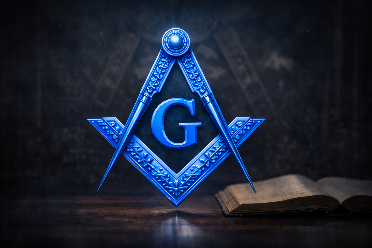 Symbolic compass and square on elegant background representing Masonic dating principles